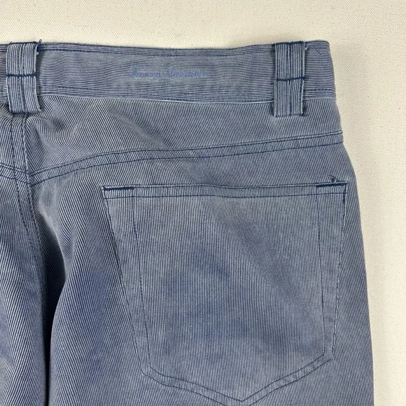 Tommy Bahama Dress Pants Mens 35x31 Blue 100%‎ Silk Straight Trousers Slacks